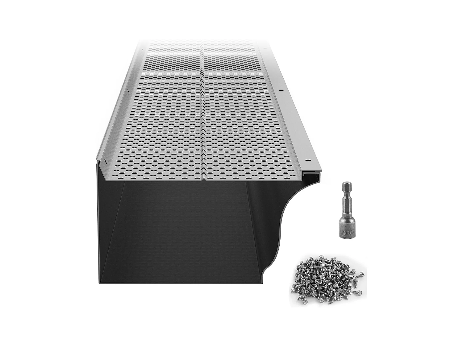 Protège-Gouttière SucceBuy Protège-Gouttière de 6 Po de Large et 208 Pi de Long, Couverture en Maille, Protection Contre les Débris de Feuilles