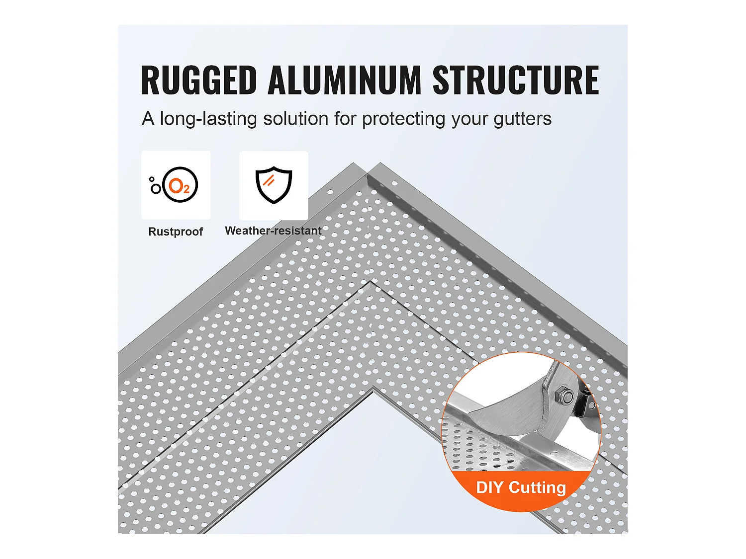 Protège-Gouttière SucceBuy Protège-Gouttière de 6 Po de Large et 208 Pi de Long, Couverture en Maille, Protection Contre les Débris de Feuilles