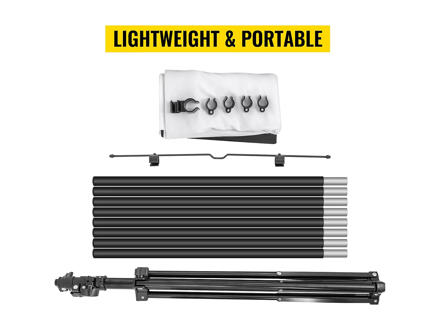 100-Zoll- Tripod- Projektionsschirm | 4K HD 16:9 | Tragbares Heimkino SucceBuy