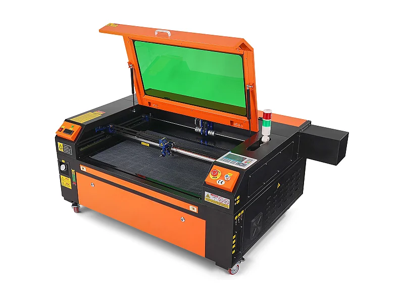 Grabador Laser CO₂ SucceBuy, Macchina di Gravatura e Taglio Laser 100 W, 600 x 900 mm, Pannello di Controllo Numerico, per Legno, Acrilico e Tela