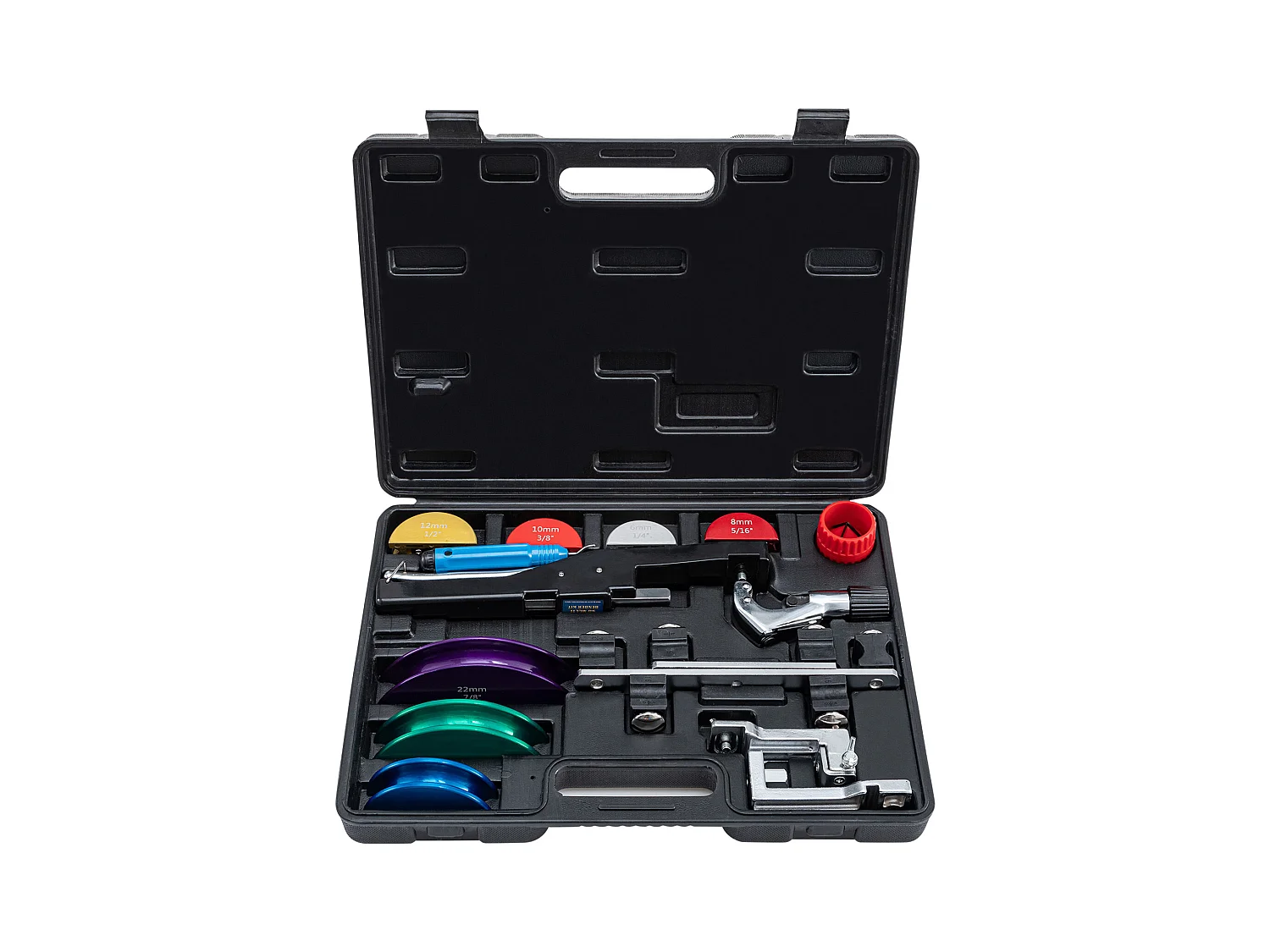 Dobladora de Tubos de Cobre SucceBuy, Dobladora de Tubos de Clics para Refrigeración CVC 0,6 a 2,2 cm, Dobladora Multicapa 10 kN