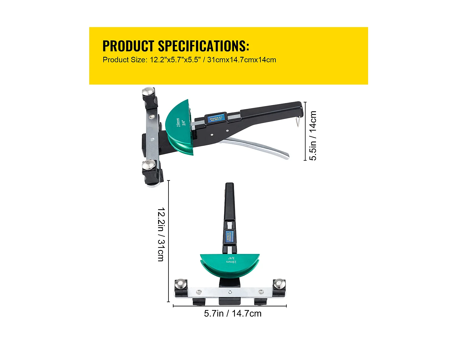 Pieghiatore di Tubi in Rame SucceBuy, Pieghiatore di Tubi a Click per la Refrigerazione CVC 1/4"a 7/8"