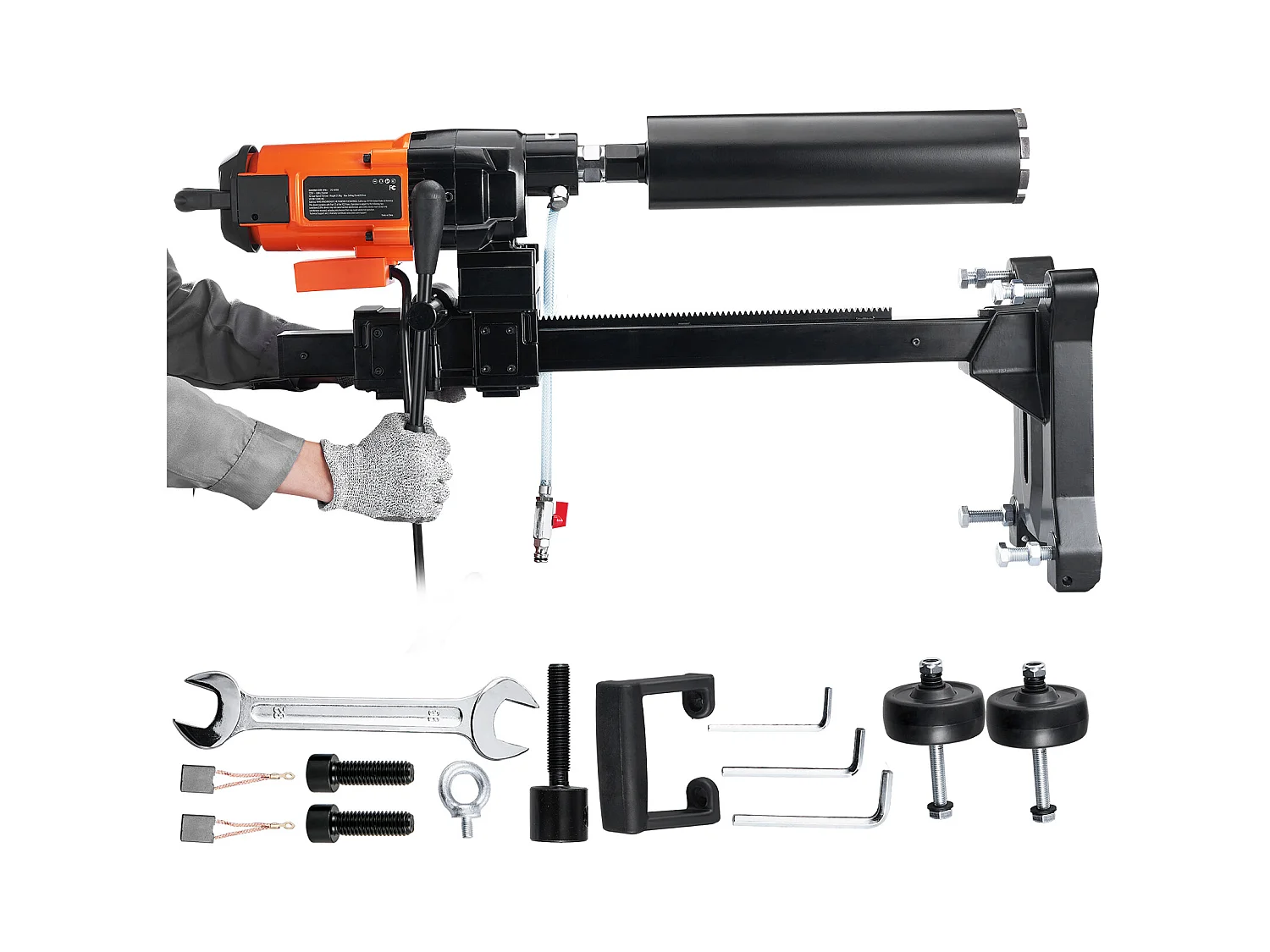 Betonbohrmaschine SucceBuy 3200W, Diamantbohrmaschine, 750 U/min, mit Rädern