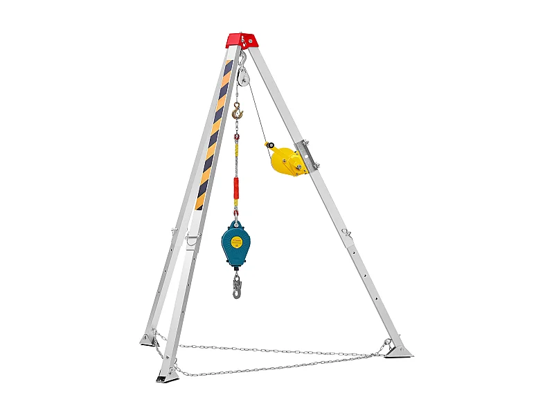 Tripod-Kit für begrenzten Raum SucceBuy, Fallschutz-Rettungst Tripod, Beine von 4 bis 7 Fuß, Tragfähigkeit 1200 lb