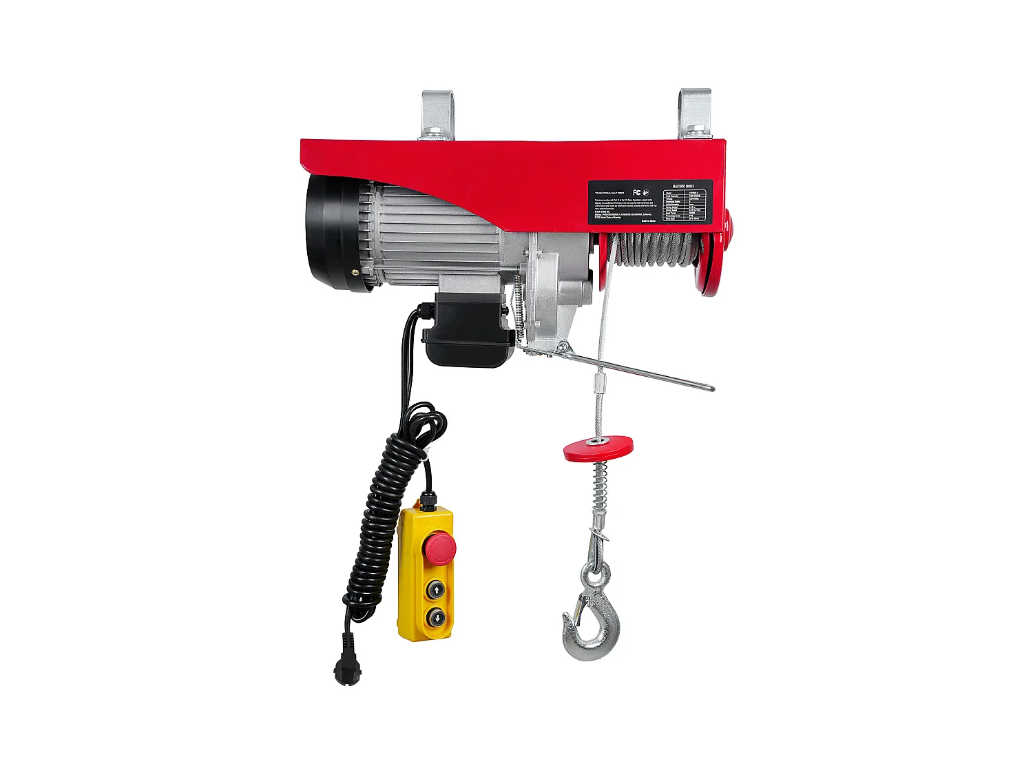 Palan Électrique SucceBuy de 2200 lb, Treuil de Grue, Télécommande Filaire, 1600 W 220 V