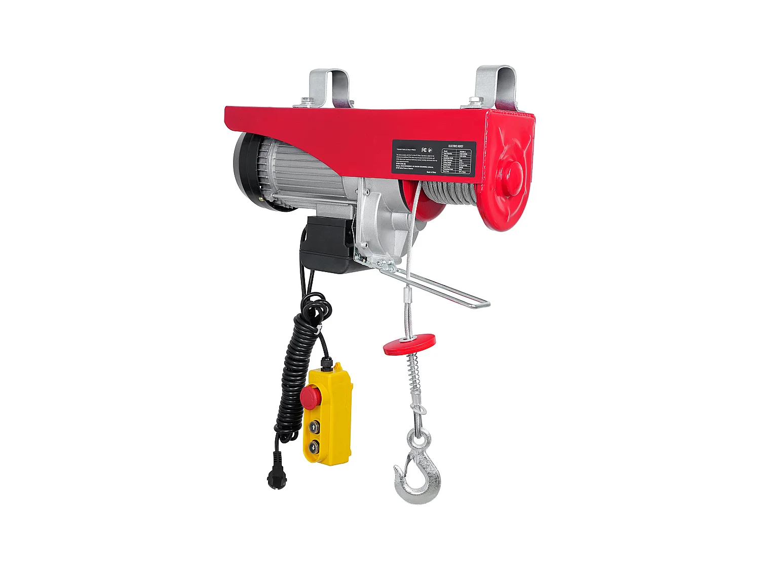 Palan Électrique SucceBuy de 2200 lb, Treuil de Grue, Télécommande Filaire, 1600 W 220 V