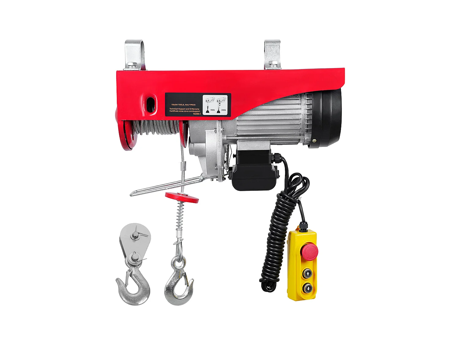 Palan Électrique SucceBuy de 998 kg, Treuil de Grue, Télécommande Filaire, 1600 W 220 V