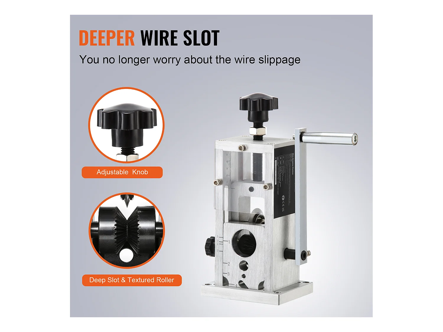 Handmatige Draadontbladeringsmachine SucceBuy, 1,5 tot 40 mm Kabelontbladeraar, met Visuele Leiding