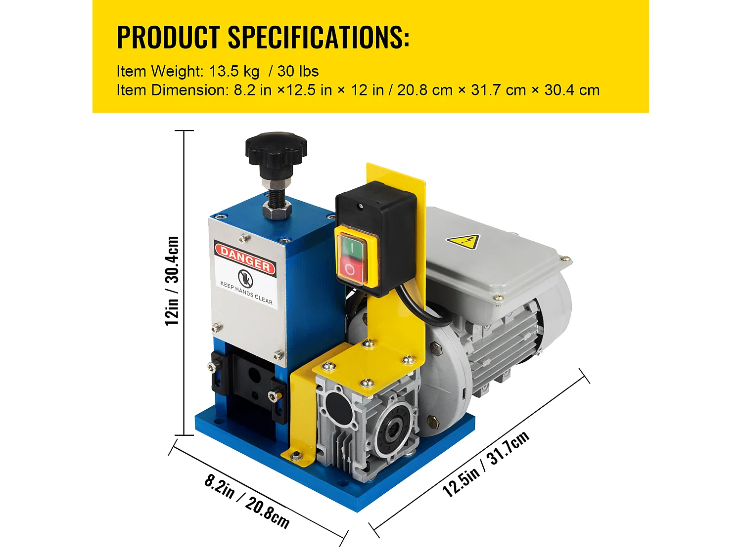 Machine à Dénuder les Fils Électriques SucceBuy, Dénudeur de Câbles Métalliques, pour la Ferraille de Cuivre
