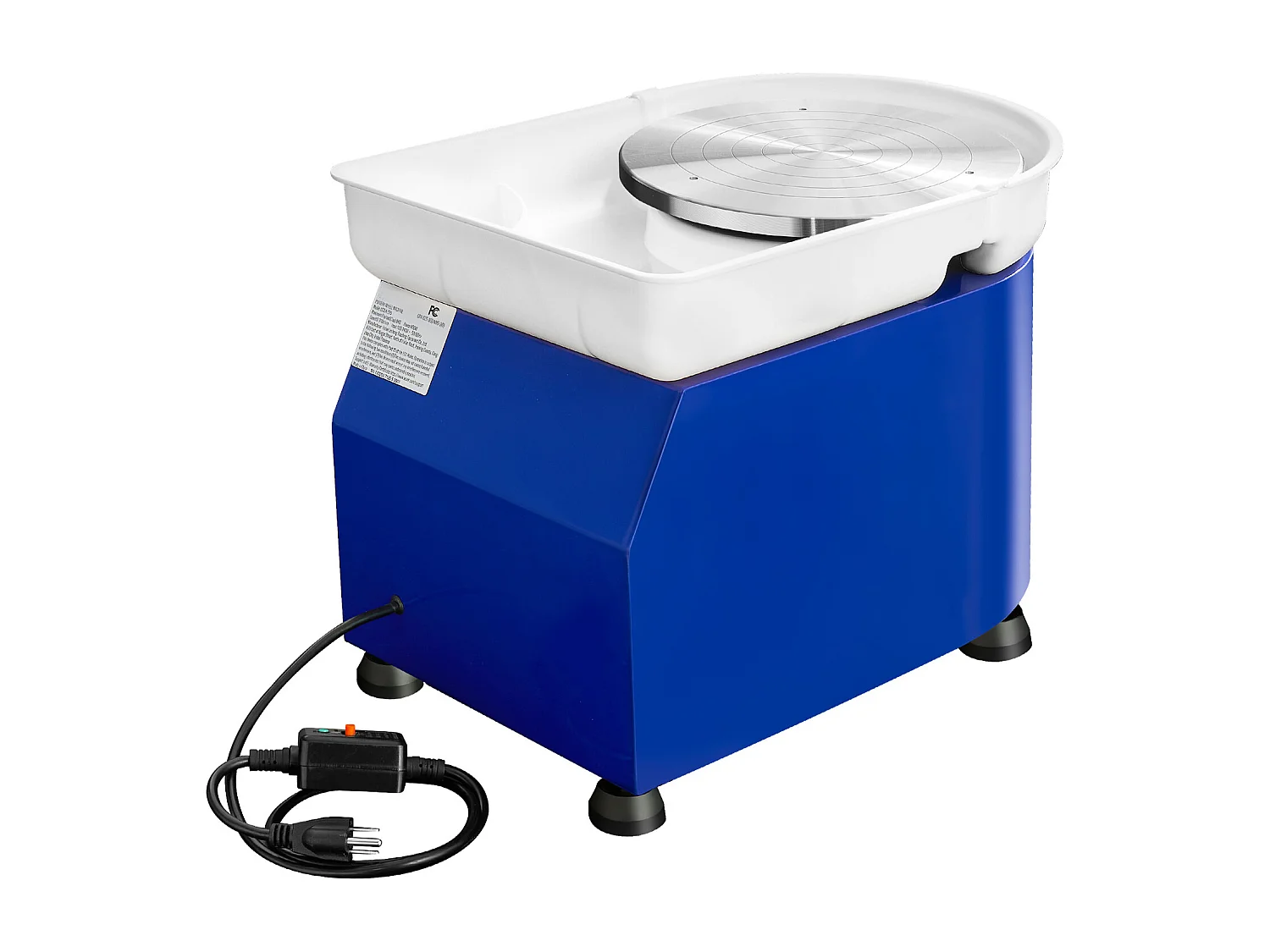 Roue de Poterie SucceBuy, Céramique de 28 cm, 450 W, Pédale, Outils de Sculpture et Tablier, pour Modéliser l’Artisanat Céramique