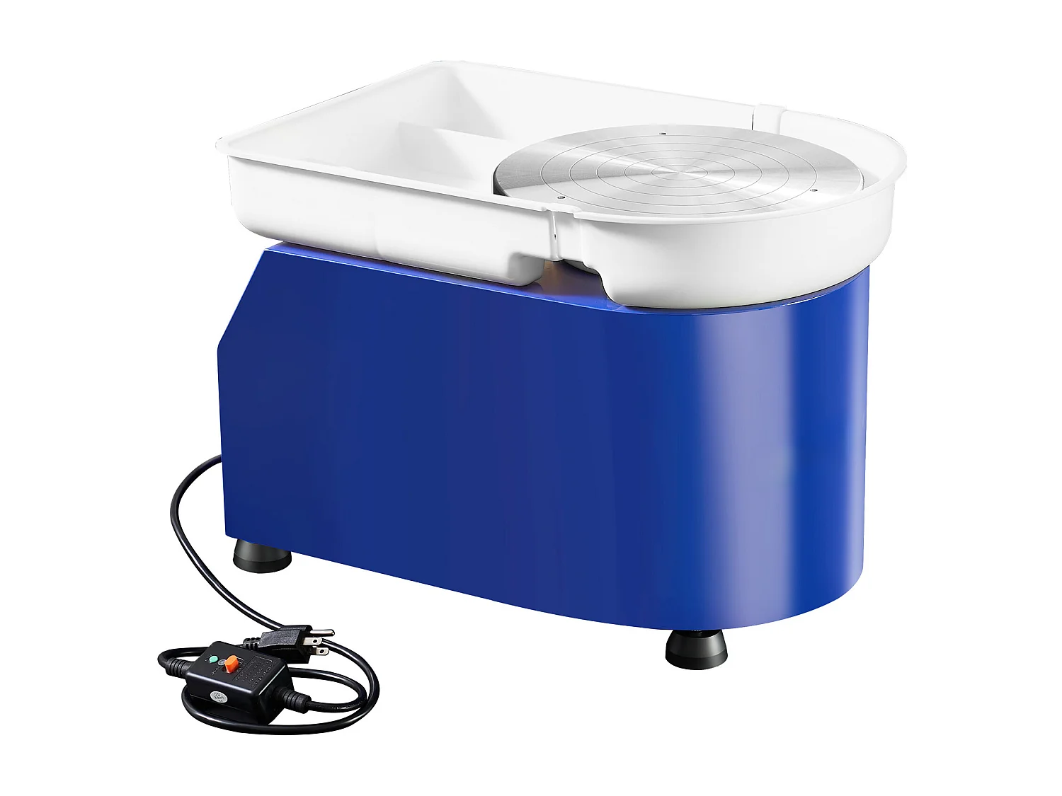 Roue de Poterie SucceBuy, Céramique de 28 cm, 450 W, Pédale, Outils de Sculpture et Tablier, pour Modéliser l’Artisanat Céramique