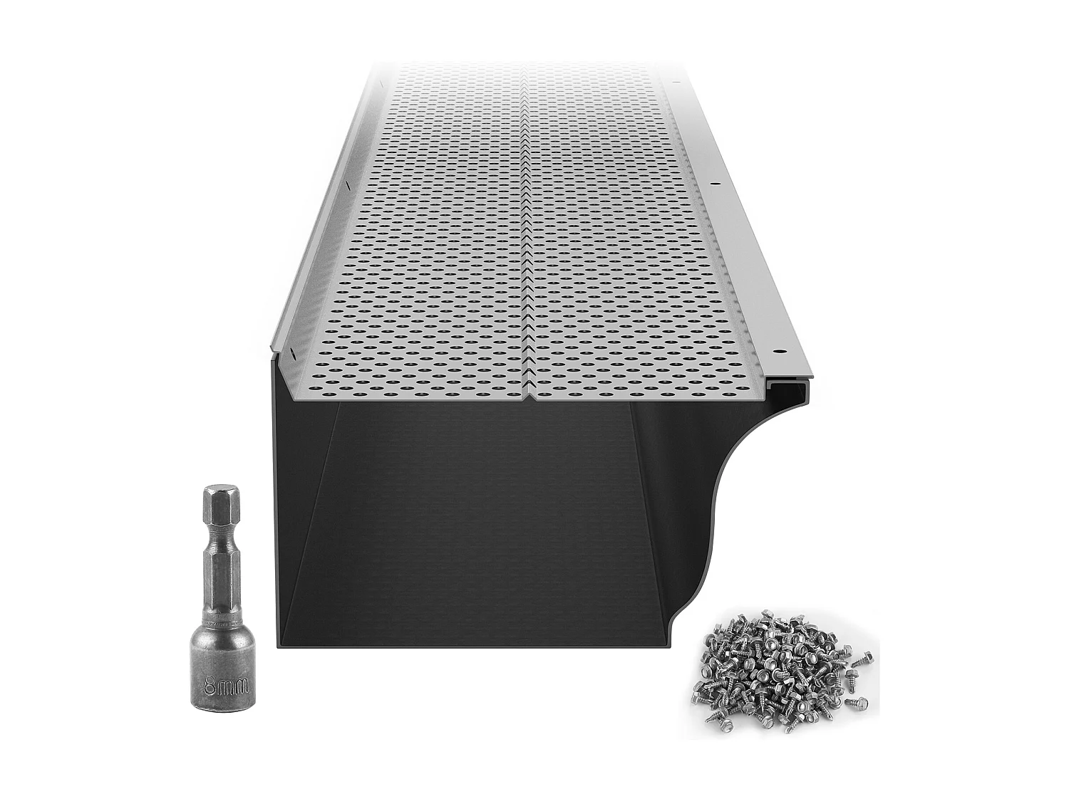 Protège-Gouttière SucceBuy Protège-Gouttière 6 Pouces de Large 104 Pieds de Long en Maille pour la Protection des Feuilles