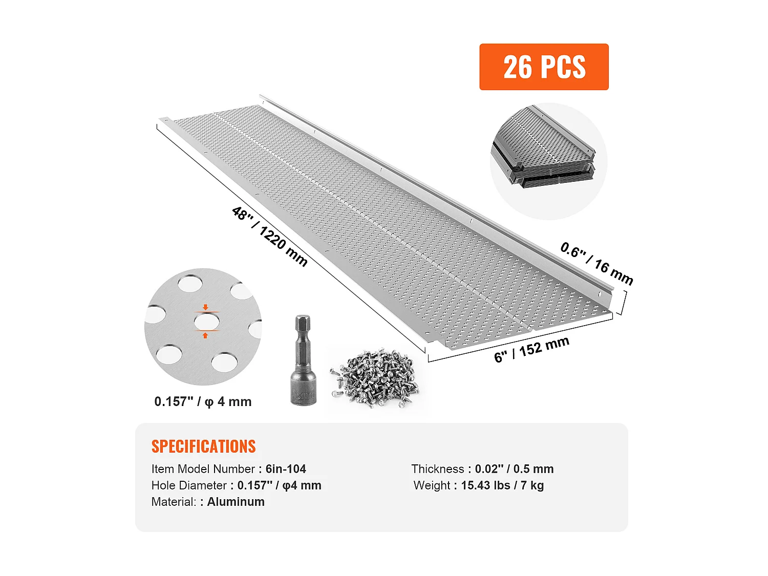 Protège-Gouttière SucceBuy Protège-Gouttière 6 Pouces de Large 104 Pieds de Long en Maille pour la Protection des Feuilles