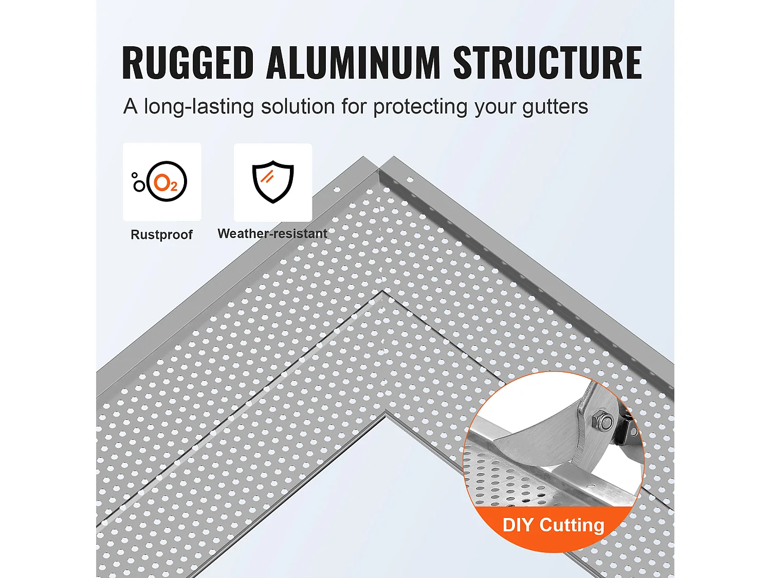 Protège-Gouttière SucceBuy Protège-Gouttière 6 Pouces de Large 104 Pieds de Long en Maille pour la Protection des Feuilles