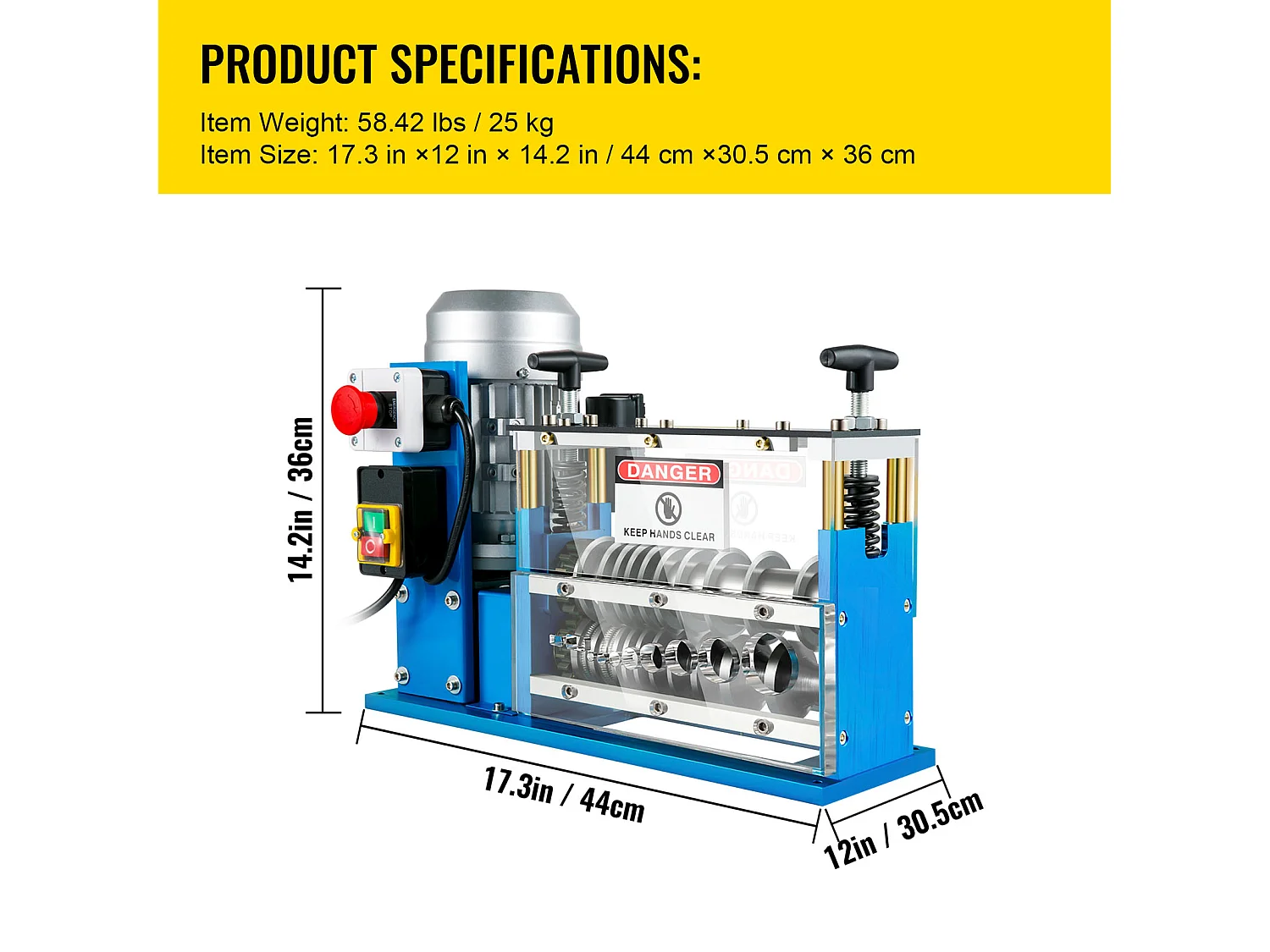 Elektrische Drahtabstrippmaschine SucceBuy, 0,06-1,49 Zoll, Starkstrom-Drahtabschneider
