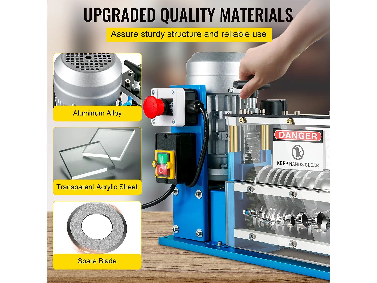 Elektrische Drahtabstrippmaschine SucceBuy, 0,06-1,49 Zoll, Starkstrom-Drahtabschneider