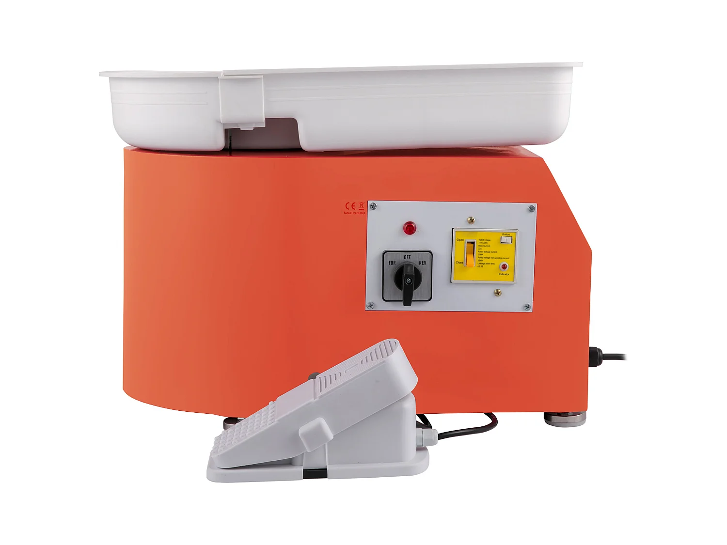 Roue de Poterie SucceBuy en Céramique Orange de 11 pouces avec Pédale et Outils de Sculpture (Roue de Poterie en Céramique avec Pédale)