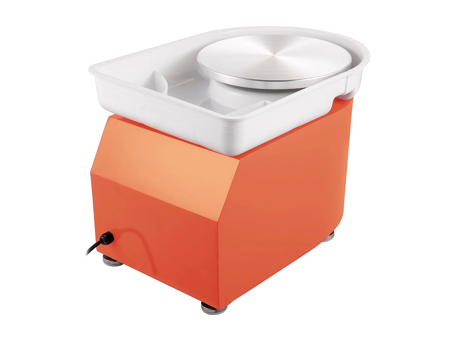 Roue de Poterie SucceBuy en Céramique Orange de 11 pouces avec Pédale et Outils de Sculpture (Roue de Poterie en Céramique avec Pédale)