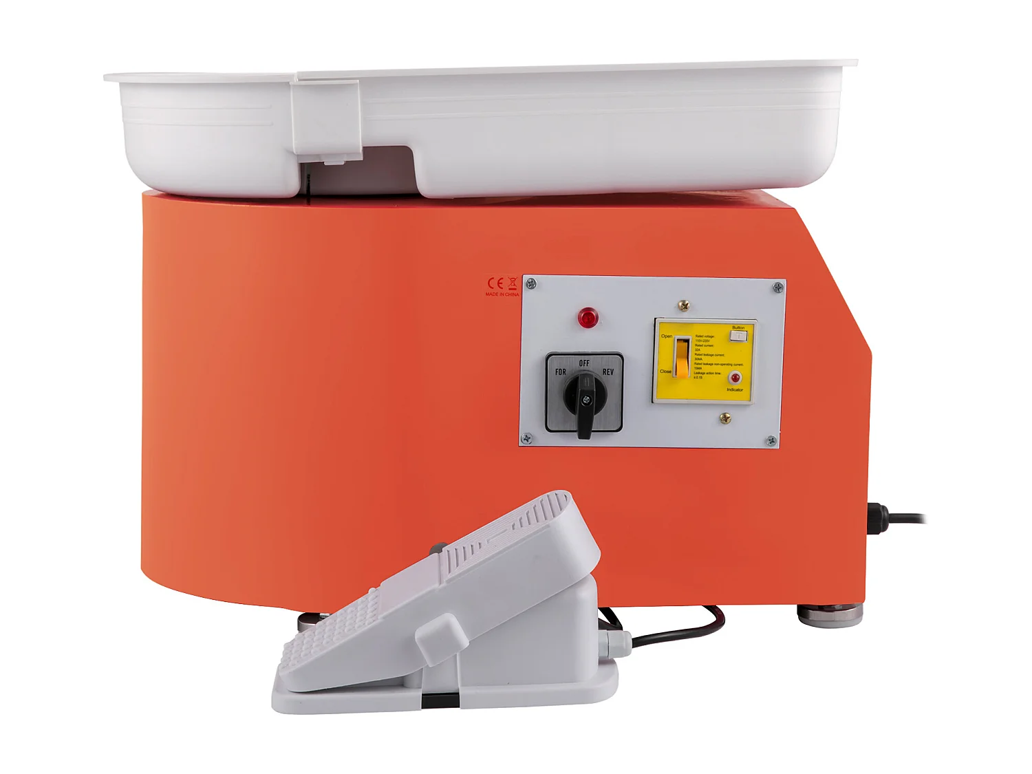 Roue de Poterie SucceBuy en Céramique Orange de 11 pouces avec Pédale et Outils de Sculpture (Roue de Poterie en Céramique avec Pédale)