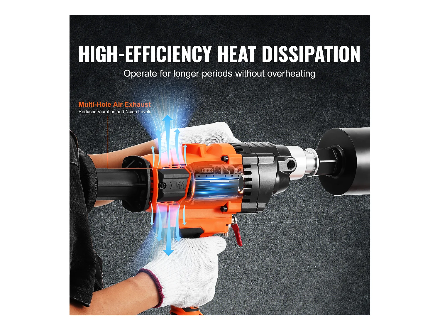 Machine à Forage SucceBuy Core, 0,8-6,3 pouces de Diamètre, 2000W, Manche à Main de Mélange