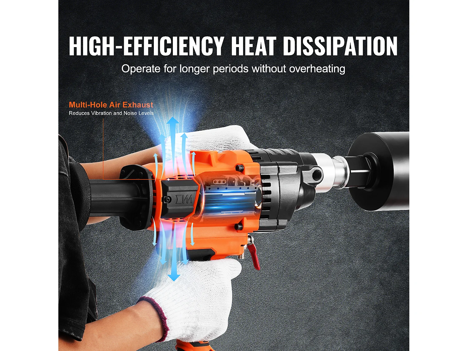 Machine à Forage SucceBuy Core, 0,8-6,3 pouces de Diamètre, 2000W, Manche à Main de Mélange