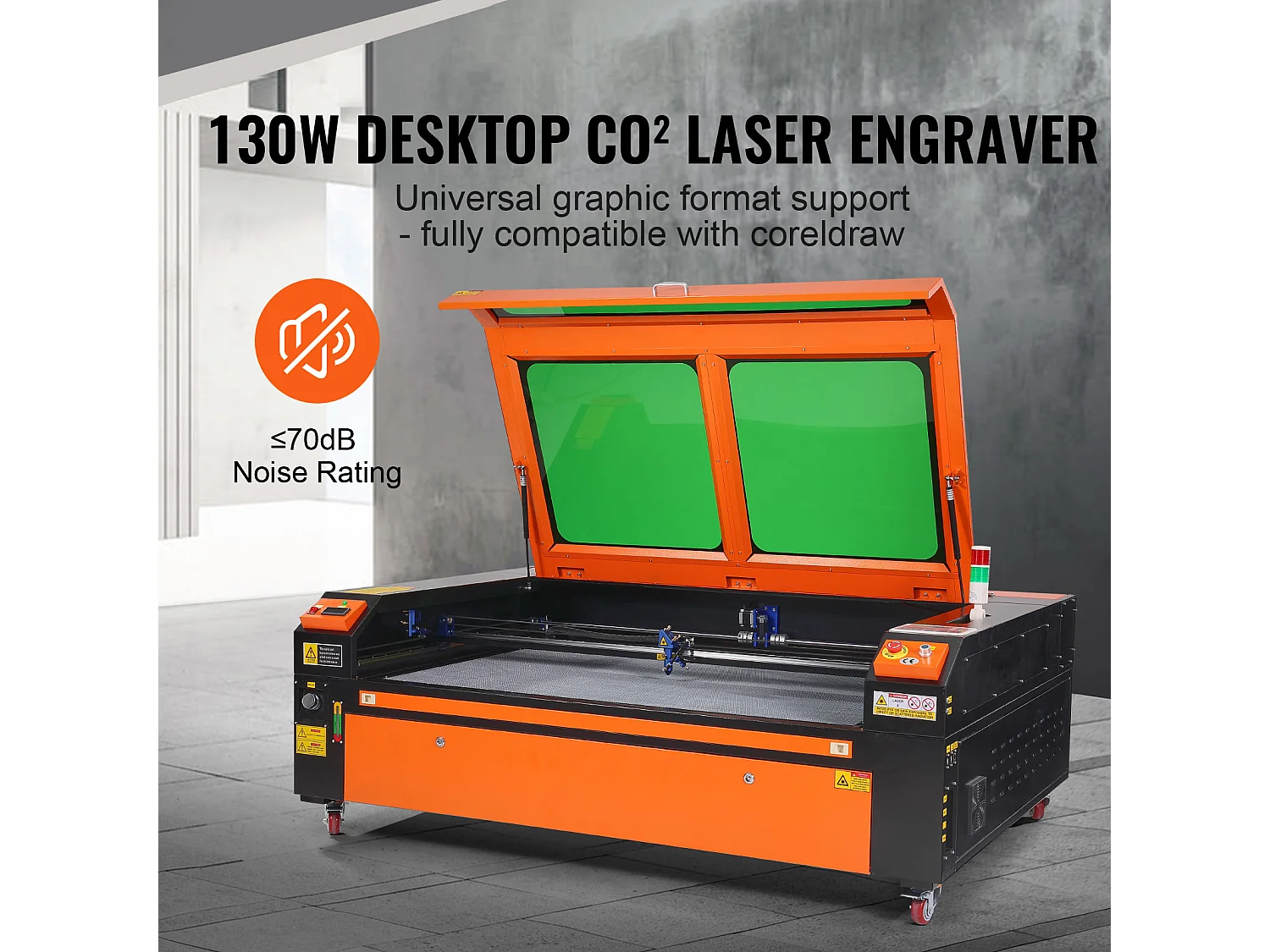Graveur Laser CO₂ 130 W SucceBuy, Plateau 900x1400 mm, Panneau de Commande Numérique, pour le Bois, l’Acrylique et le Tissu