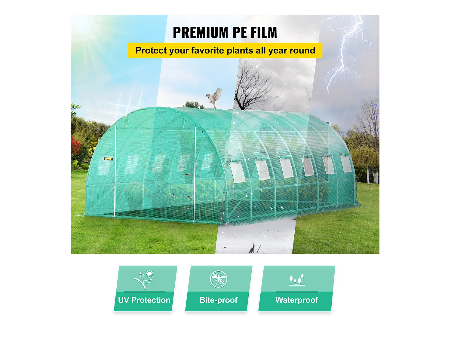 Walk-in GH 20x10x7 SucceBuy, Cadre Galvanisé, Couverture Étanche