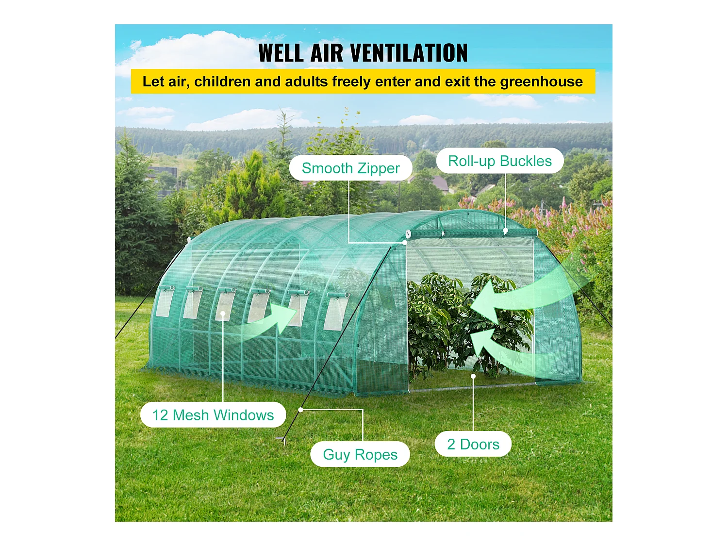 Walk-in GH 20x10x7 SucceBuy, Cadre Galvanisé, Couverture Étanche