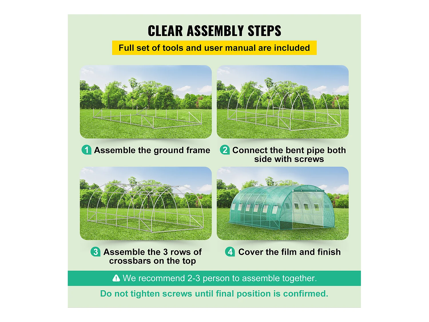 Walk-in GH 20x10x7 SucceBuy, Cadre Galvanisé, Couverture Étanche