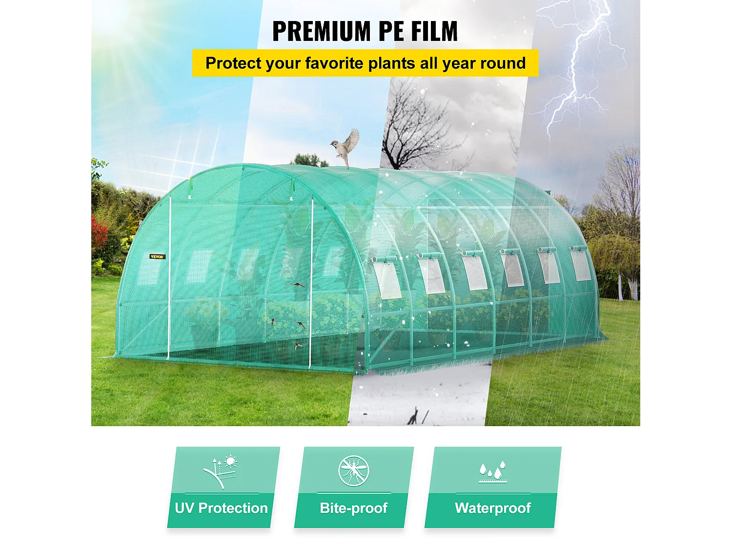 Walk-in GH 20x10x7 SucceBuy, Cadre Galvanisé, Couverture Étanche