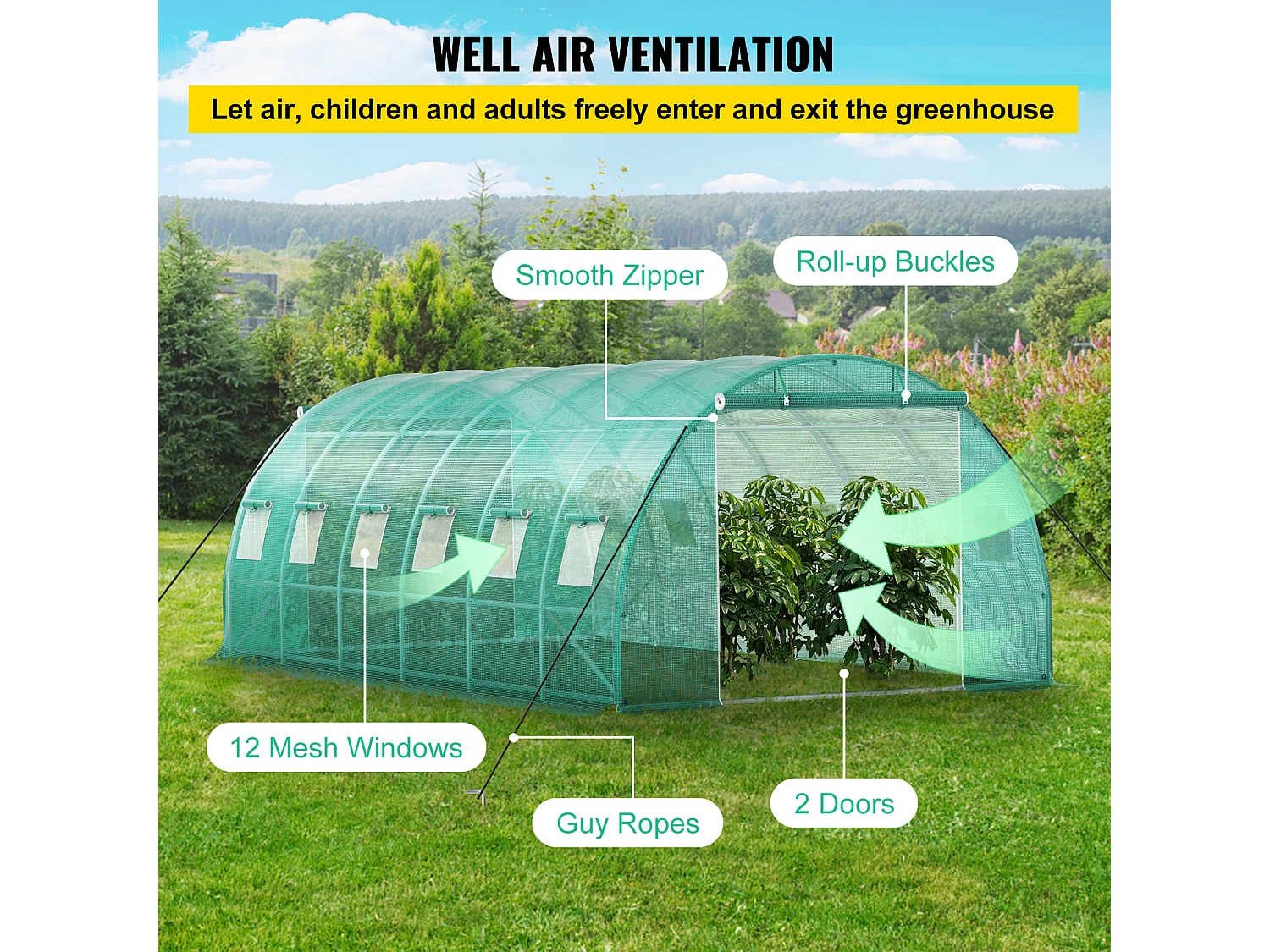 Walk-in GH 20x10x7 SucceBuy, Cadre Galvanisé, Couverture Étanche