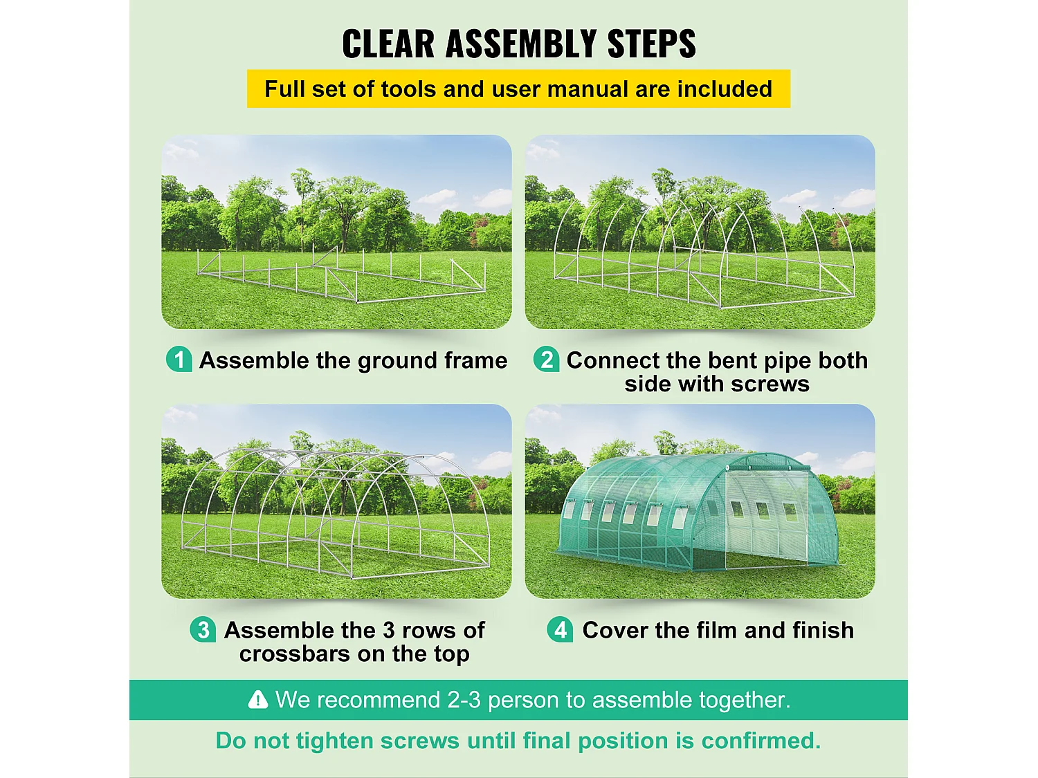 Walk-in GH 20x10x7 SucceBuy, Cadre Galvanisé, Couverture Étanche