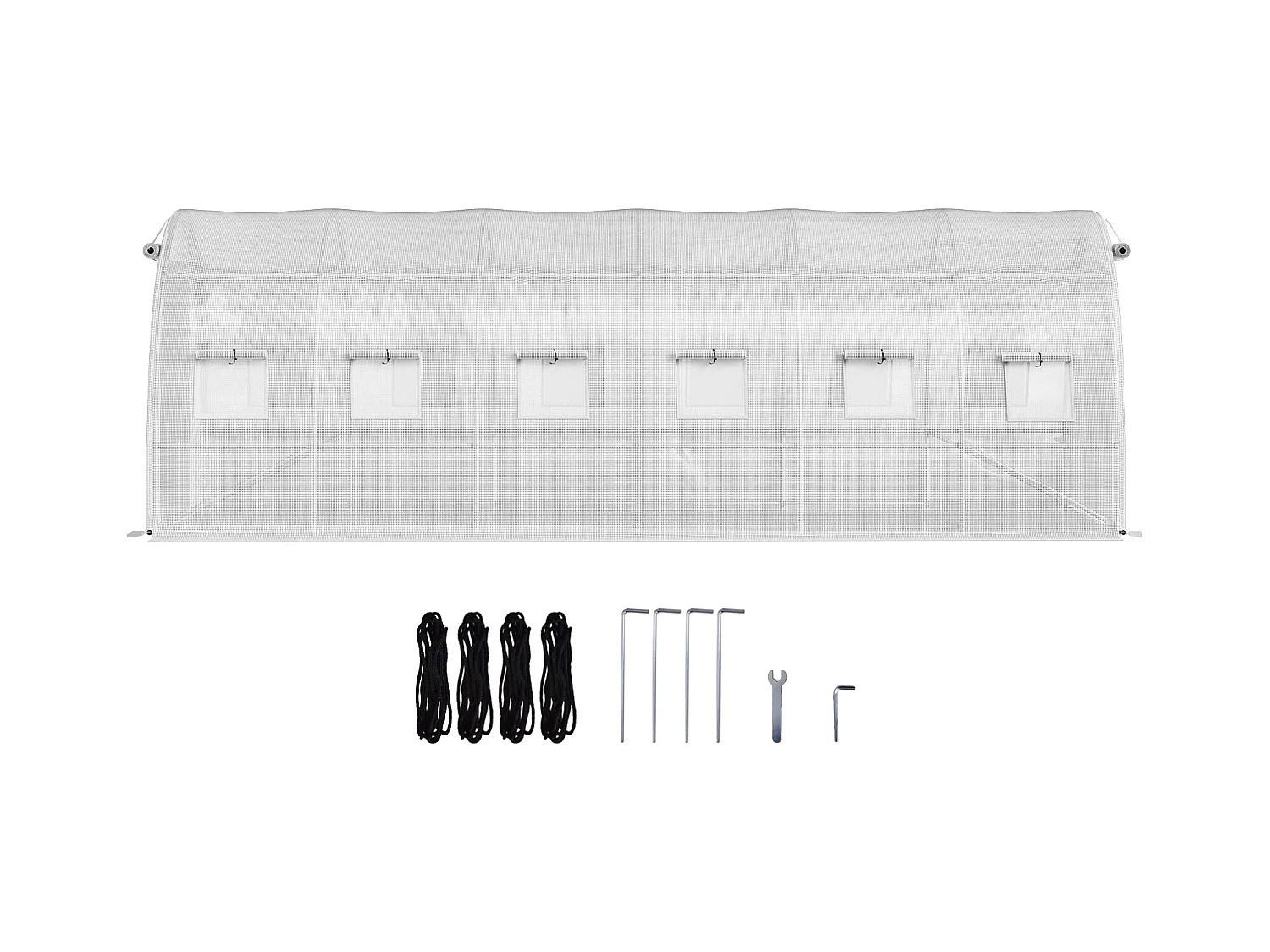 Serre Tunnel de Plain-Pied Ophorn, Cadre Galvanisé, Couverture Imperméable 20x10x7 Pi