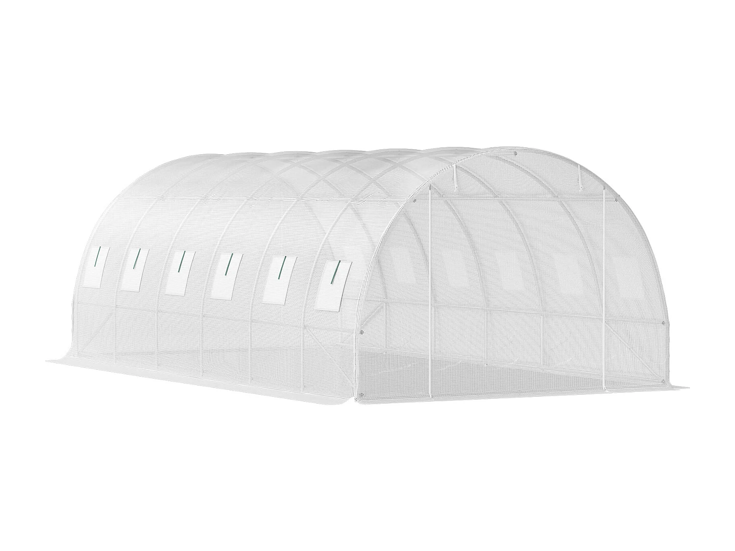 Ophorn Begehbares Tunnel-Gewächshaus, Verzinkter Rahmen, Wasserdichte Abdeckung, 20 x 10 x 7 ft