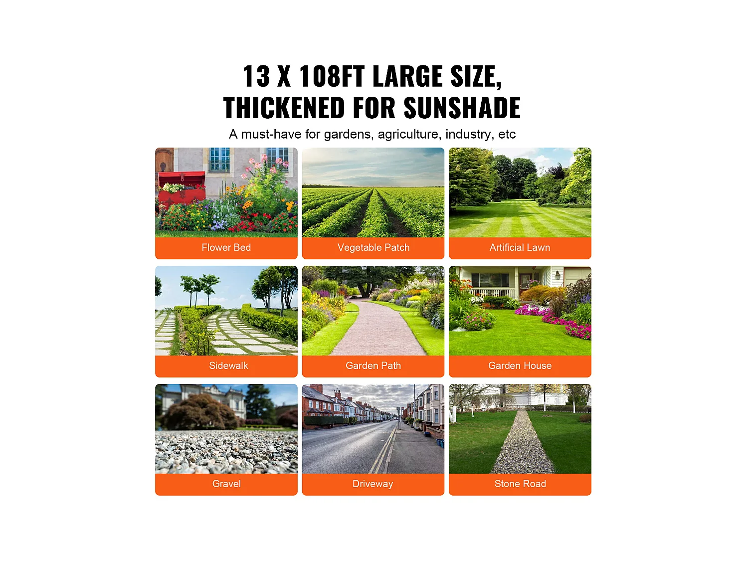 Toile de Paillage SucceBuy 4 x 32.9 m Premium Barrière Anti-Mauvaises Herbes pour Paysage, Tissu Géotextile Tressé 5OZ pour Gravier