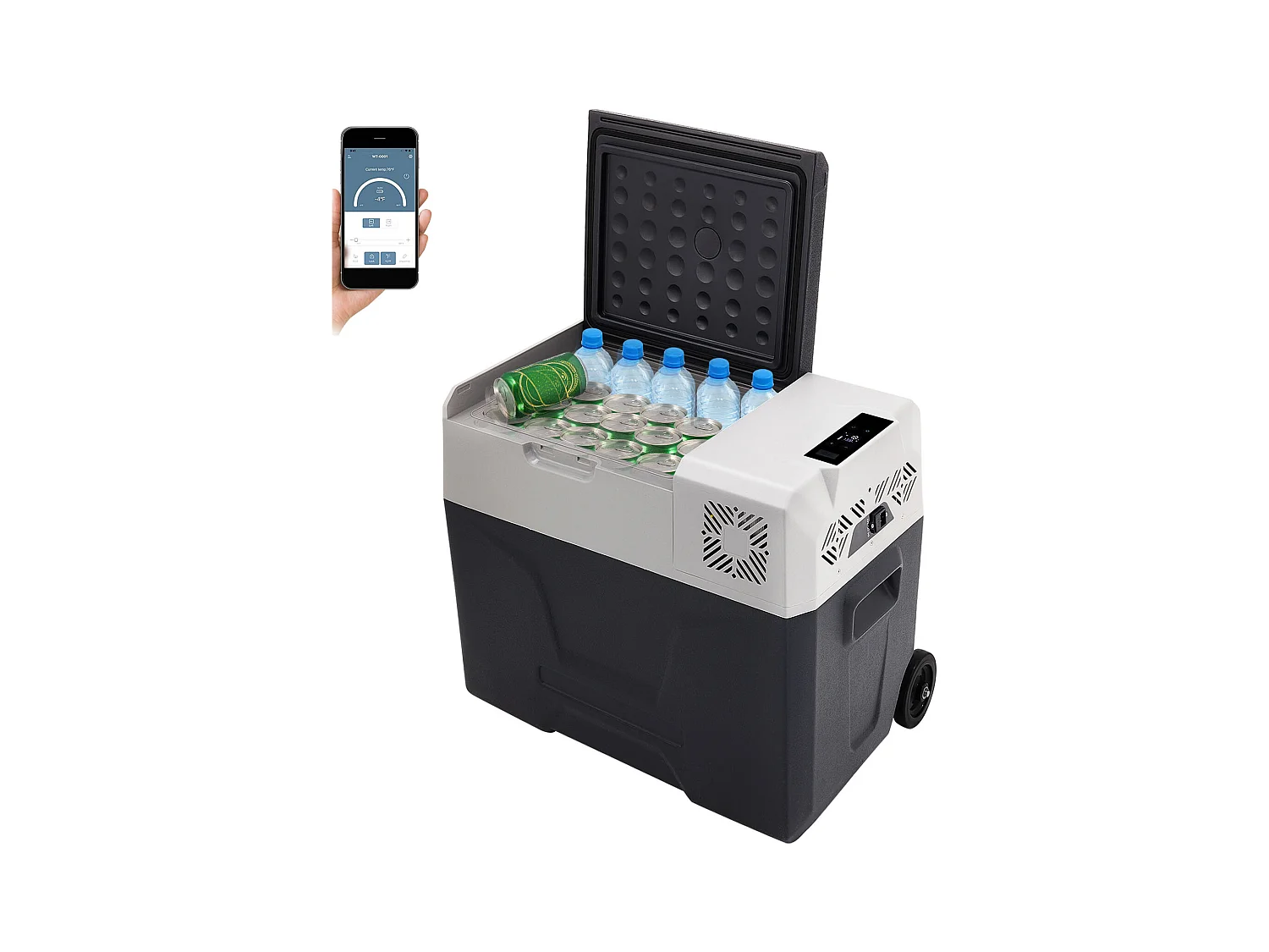 Réfrigérateur de Voiture Portable Congélateur SucceBuy 50L Compresseur Simple Zone