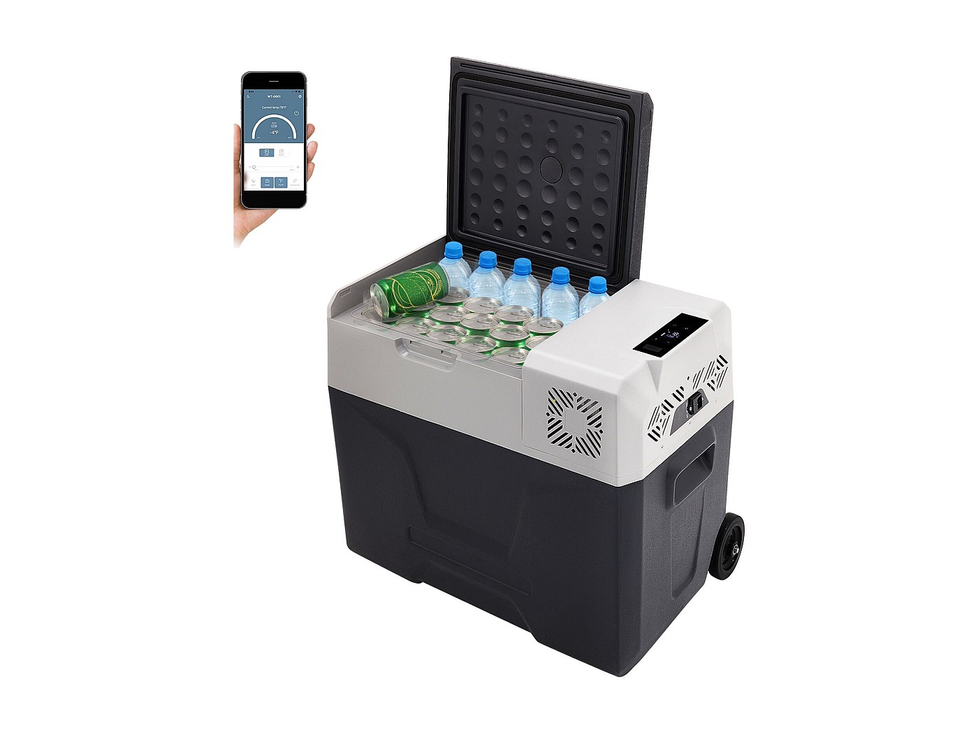 30L Draagbare Autokoelkast Met Vriezer SucceBuy, Enkele Zonecompressor Voor Auto Thuis