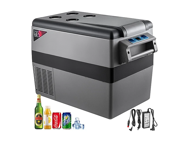 Réfrigérateur de Voiture Portable 45L SucceBuy, Réfrigérateur Congélateur Compact, 220V, pour la Maison et la Voiture