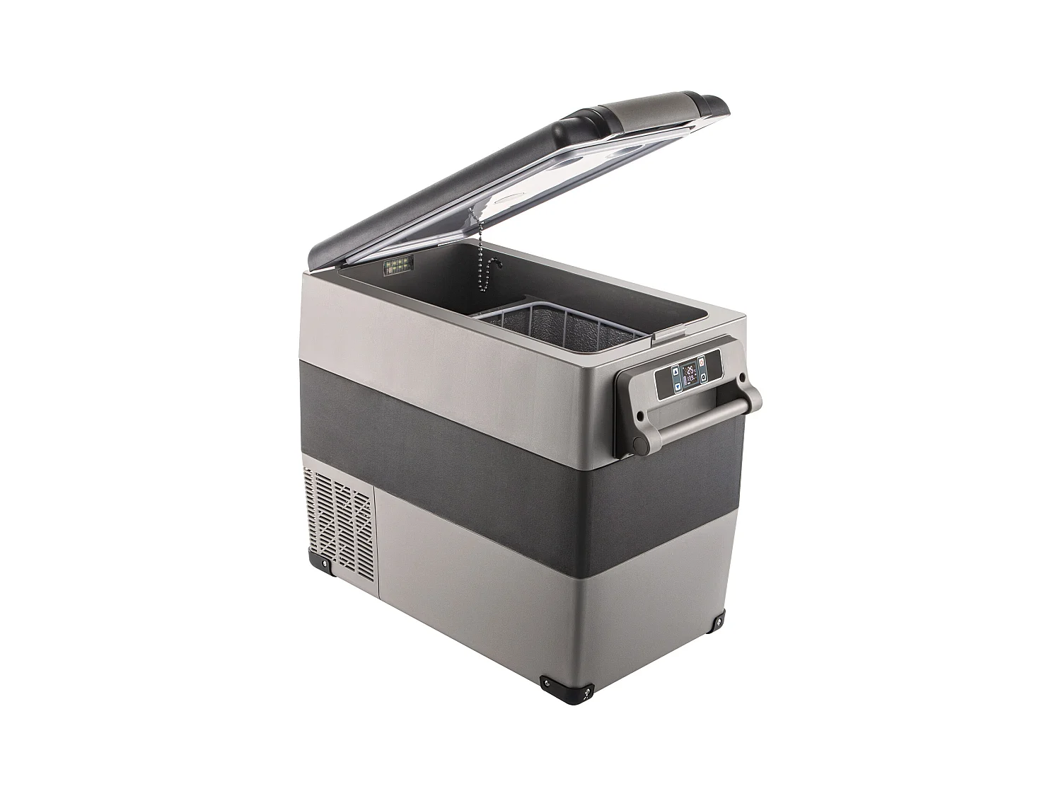 Réfrigérateur de Voiture Portable SucceBuy 55L, avec Compresseur LG, Congélateur Compact pour la maison et les Voyages, 220V, Argent