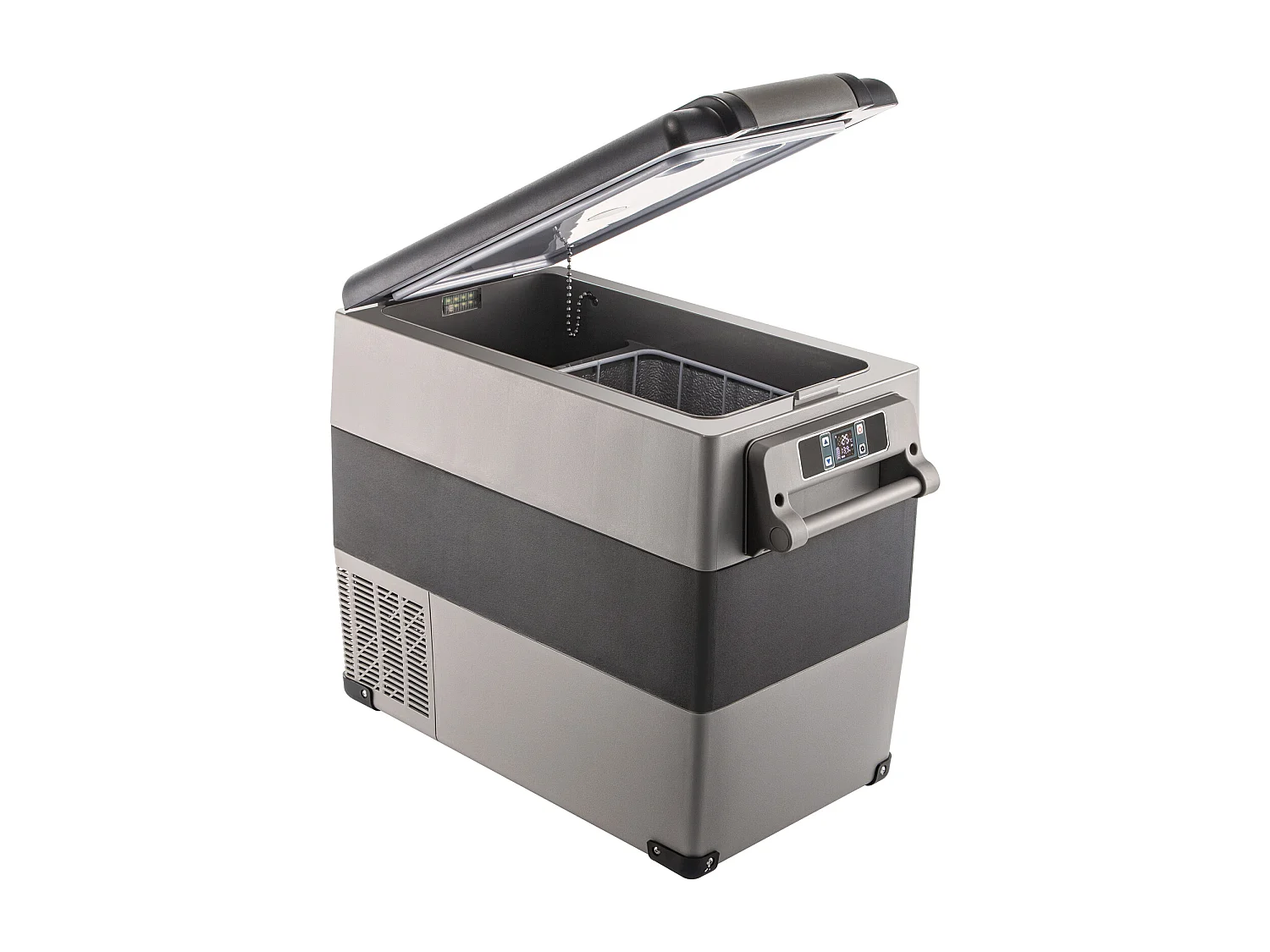 Réfrigérateur de Voiture Portable SucceBuy 55L, avec Compresseur LG, Congélateur Compact pour la maison et les Voyages, 220V, Argent