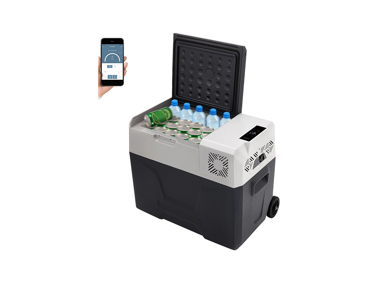 Réfrigérateur Portable pour Voiture SucceBuy, 40L, Congélateur à Zone Unique, Compresseur pour la Voiture et la Maison