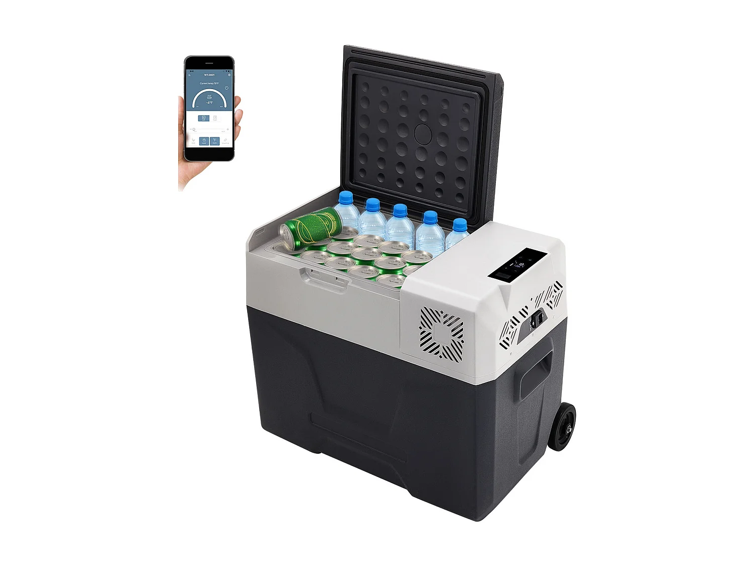 Réfrigérateur Portable pour Voiture SucceBuy, 40L, Congélateur à Zone Unique, Compresseur pour la Voiture et la Maison