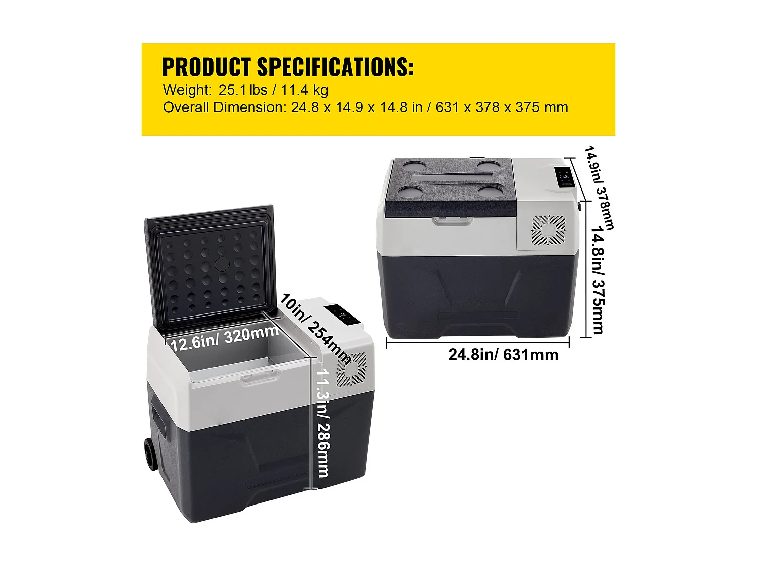 30L Przenośna lodówka Samochodowa z zamrażarką SucceBuy, Kompresor Jednostrefowy do Samochodu/Domu