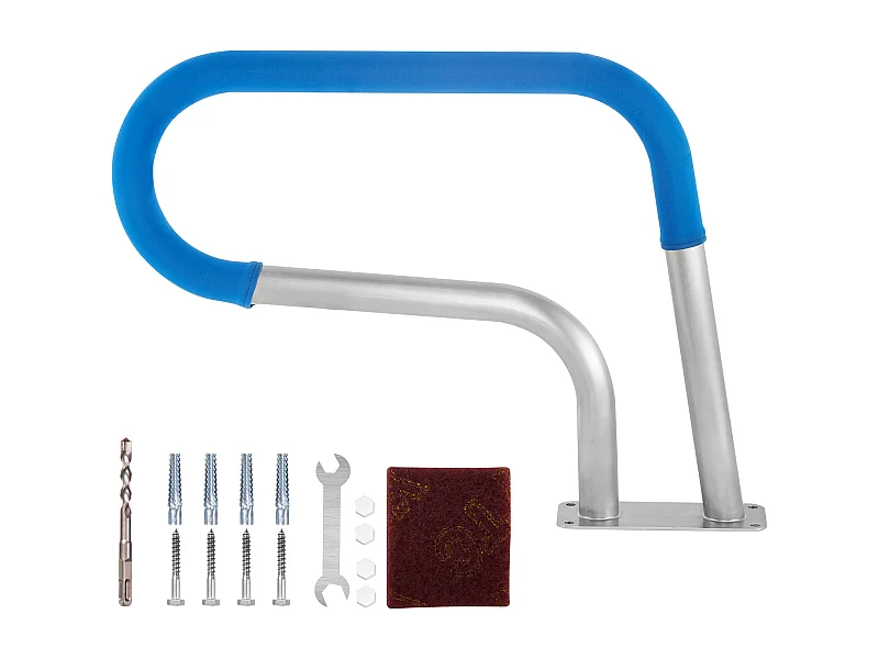 Schwimmbadrampe SucceBuy Pool-Handlauf aus Edelstahl, 76,2 x 55,9 Cm, mit Anti-Rutsch-Beschichtung