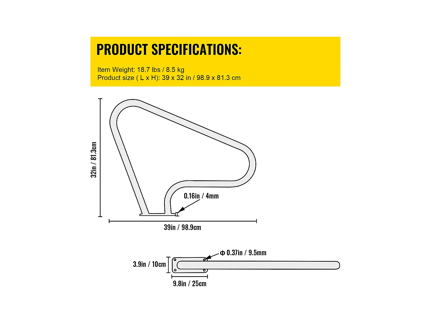 Rampe de Piscine SucceBuy Pool Rail 39x32 » Garde-corps de Piscine en Acier Inoxydable avec Couverture Grip