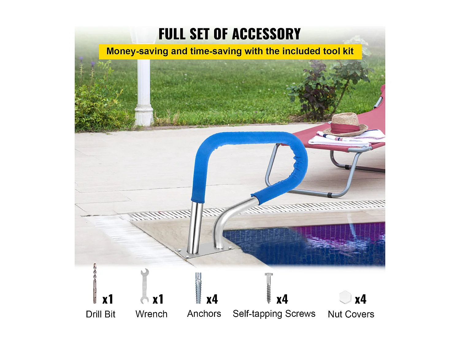 Rampe de Piscine SucceBuy Pool Rail 32x23 » Garde-corps de Piscine en Acier Inoxydable