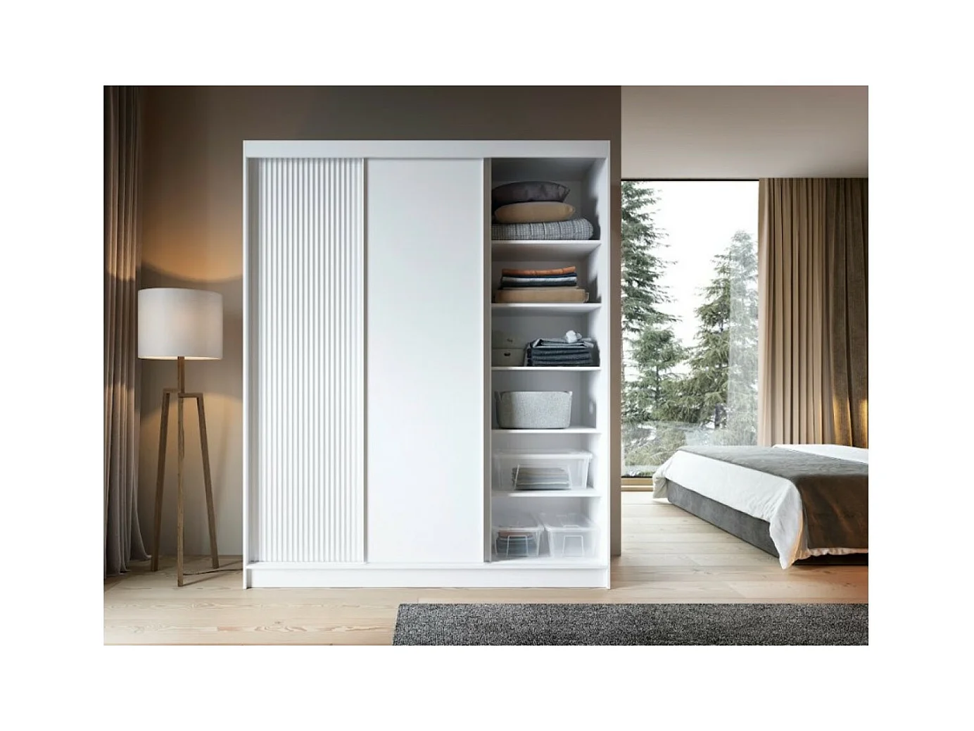 Penderie Biancco Basic XL (180cm)/Blanc/En stock