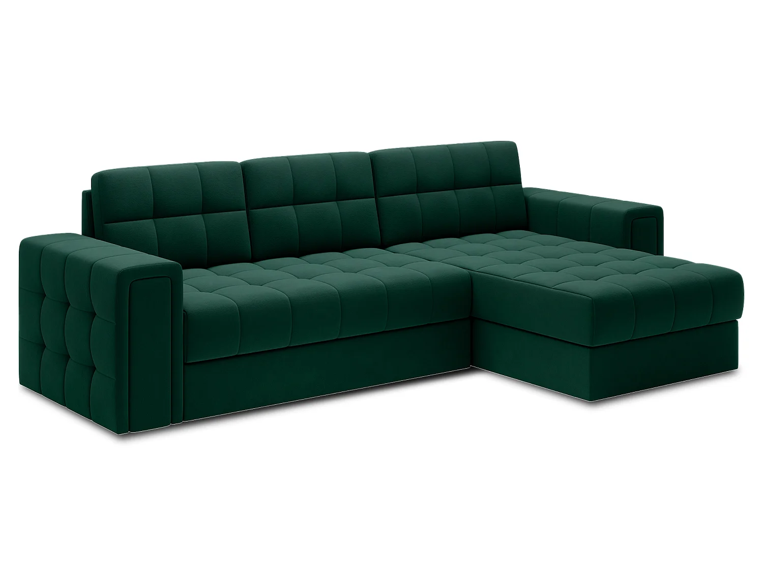 Ecksofa Polo R/Stoffbezug/Grün