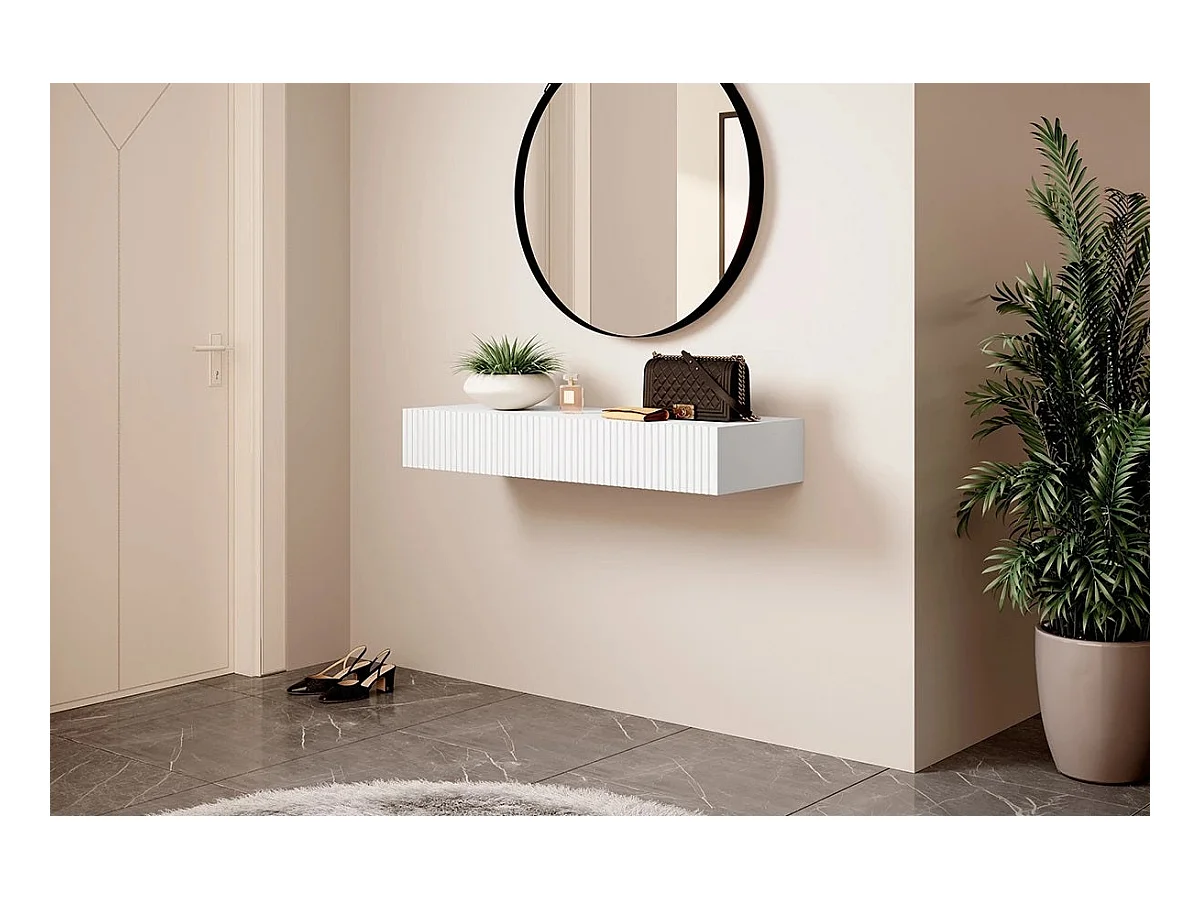 Hängekonsole 2 Schubladen weiß 100x41 cm