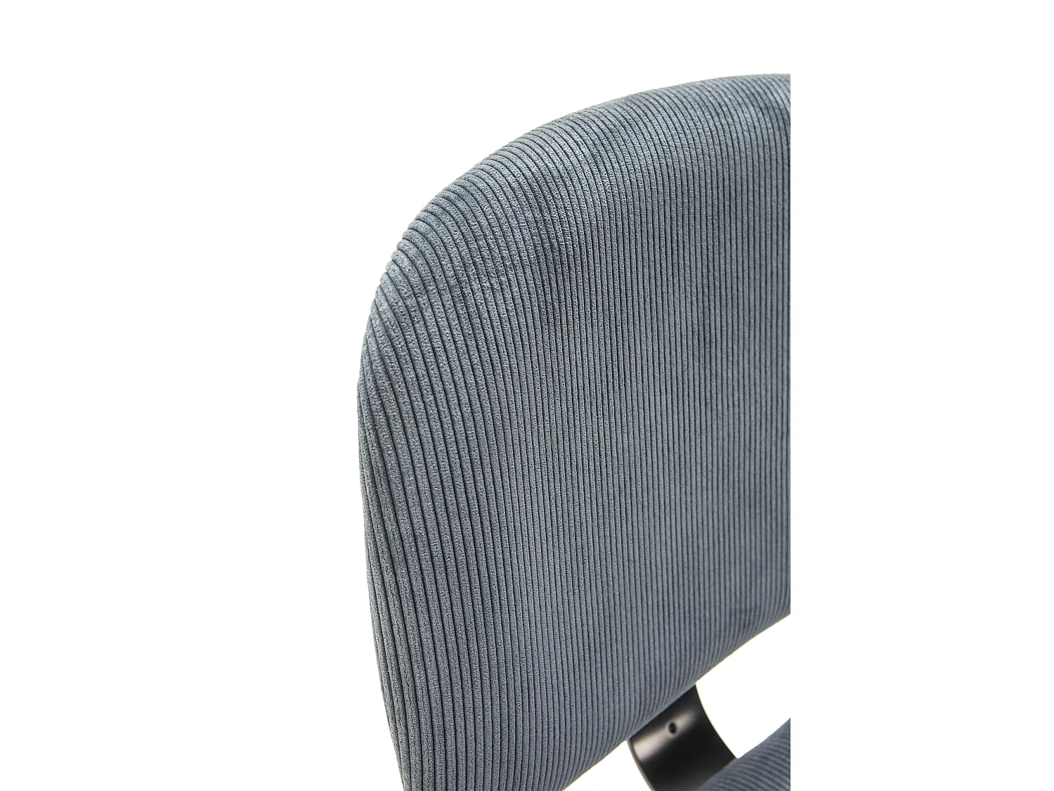 Lot de 2 chaises en velours côtelé et métal noir 45x53 h79 cm